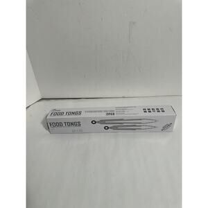 Hotec Stainless Steel Kitchen Tongs Set of 2 - 9" & 12", Locking Metal Food Tong